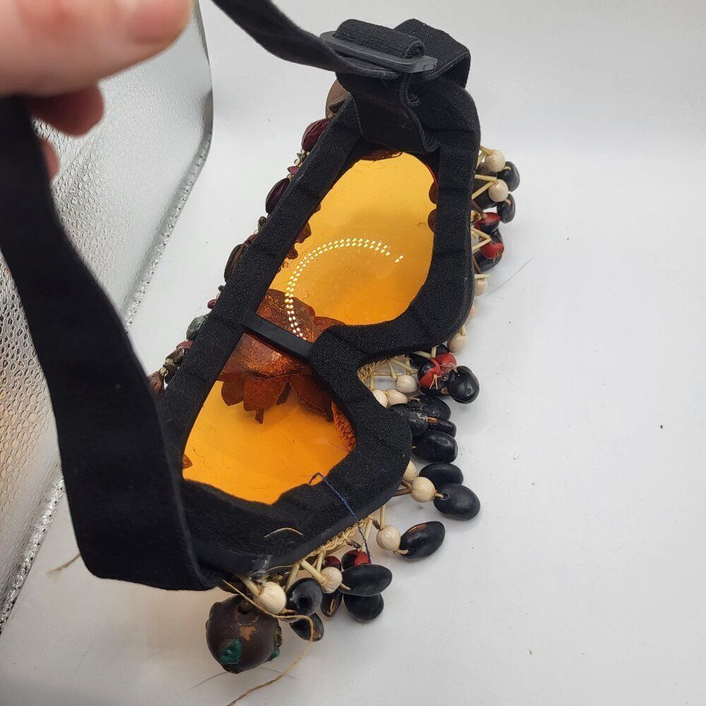 Hand Made Burning Man Goggles 🔥 Bohemian Nature Magi - Picture 4 of 4